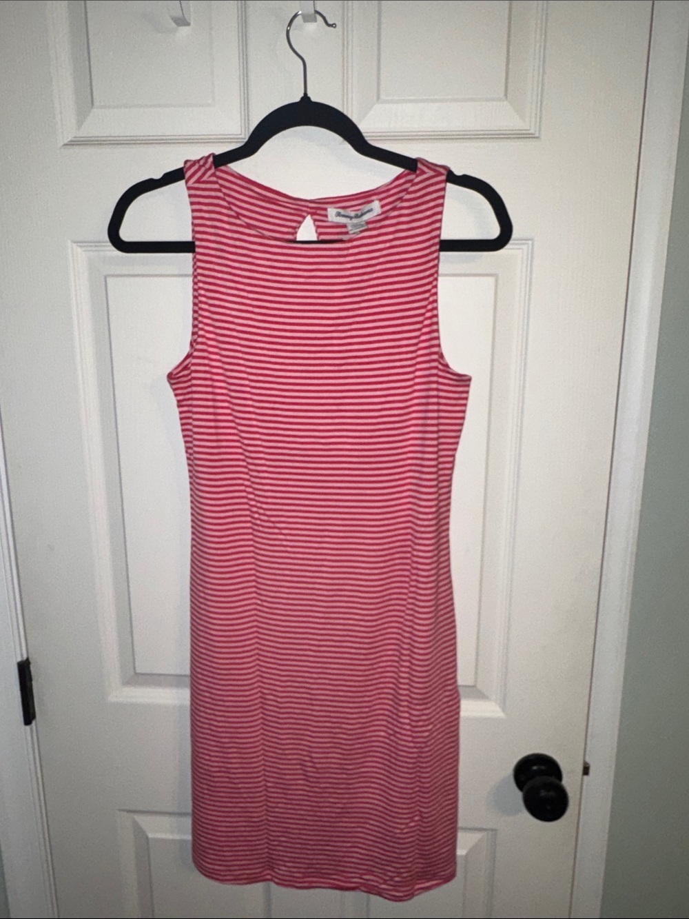 Tommy Bahama Sleeveless Pink & White Striped Shift Dress